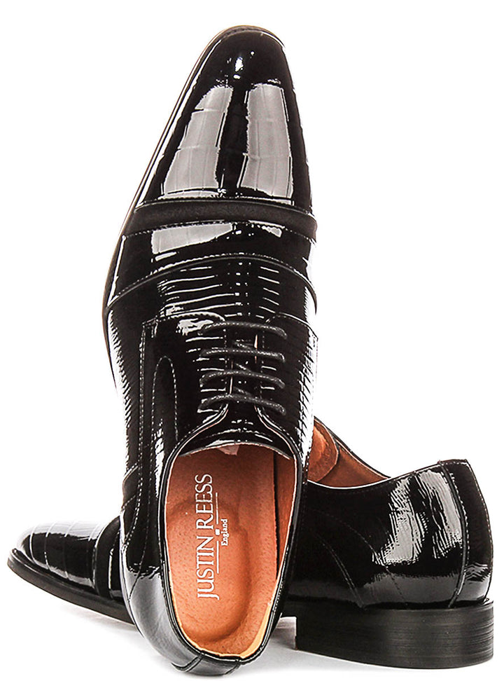 Justinreess England Cosmo In Black Patent For Men
