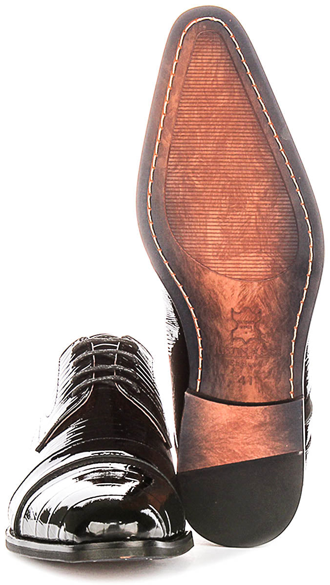 Justinreess England Cosmo In Black Patent For Men