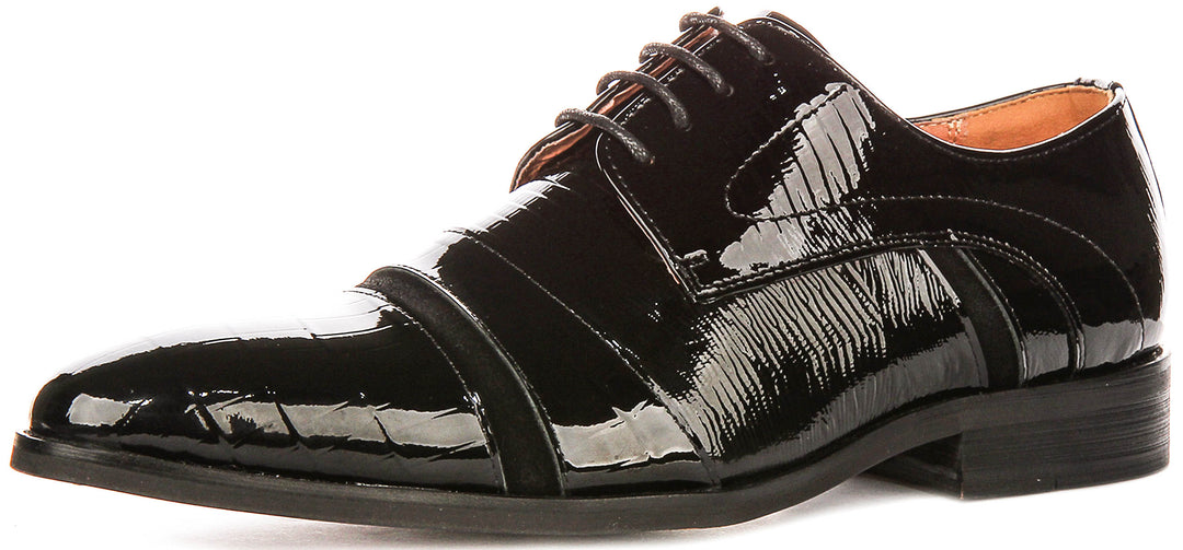 Justinreess England Cosmo In Black Patent For Men