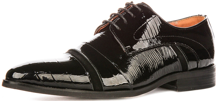 Justinreess England Cosmo In Black Patent For Men