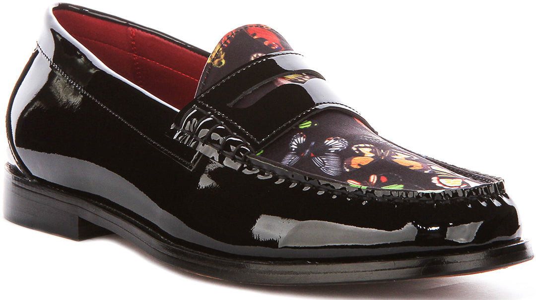 Justinreess England Gabriel In Black Patent For Men
