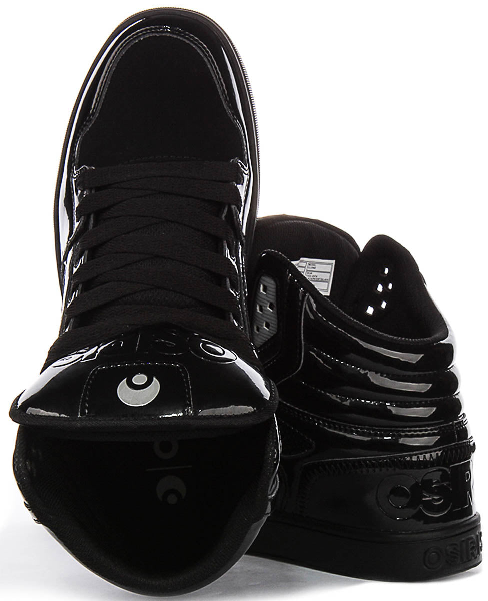 Osiris Clone In Black Patent For Men