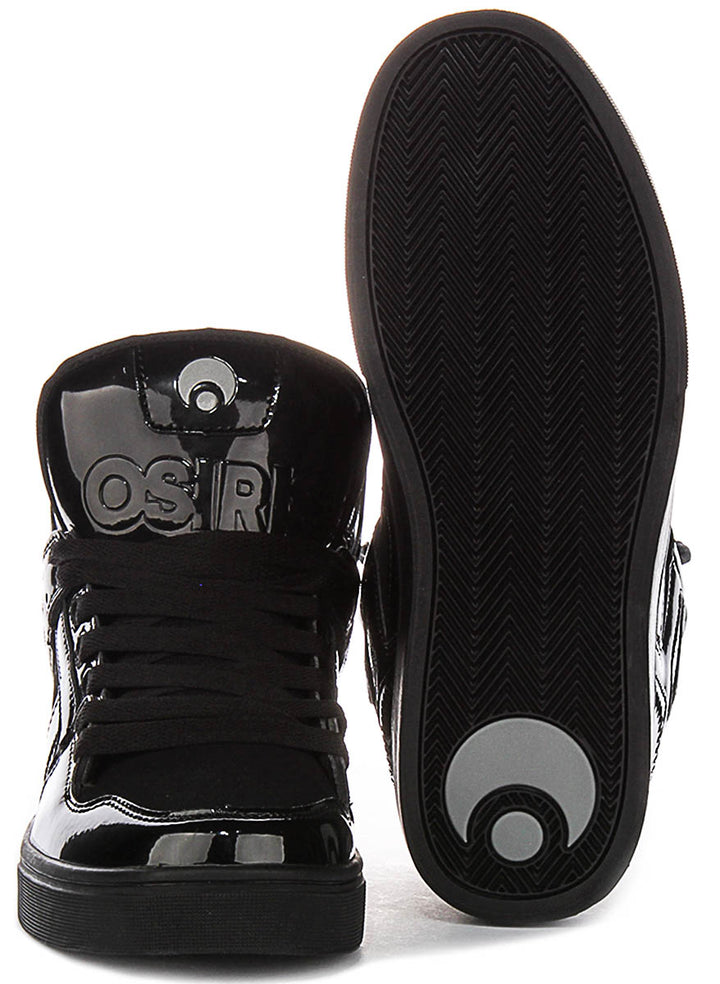 Osiris Clone In Black Patent For Men