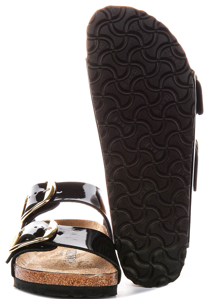 Birkenstock Arizona Big Buckle In Black Patent For Women | Narrow Fit