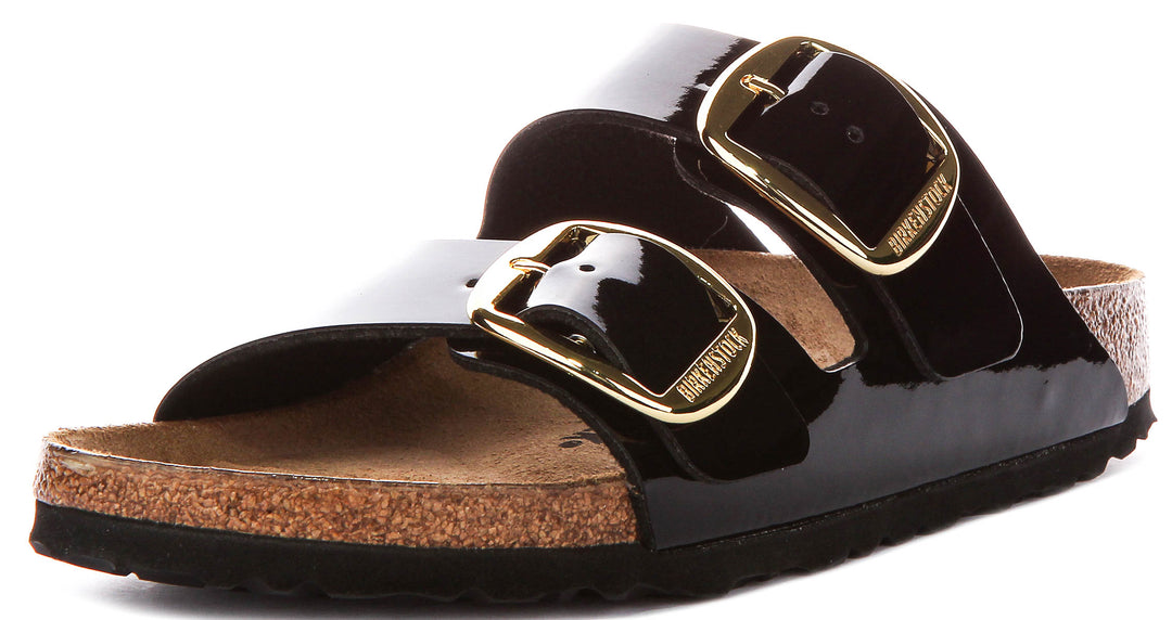 Birkenstock Arizona Big Buckle In Black Patent For Women | Narrow Fit