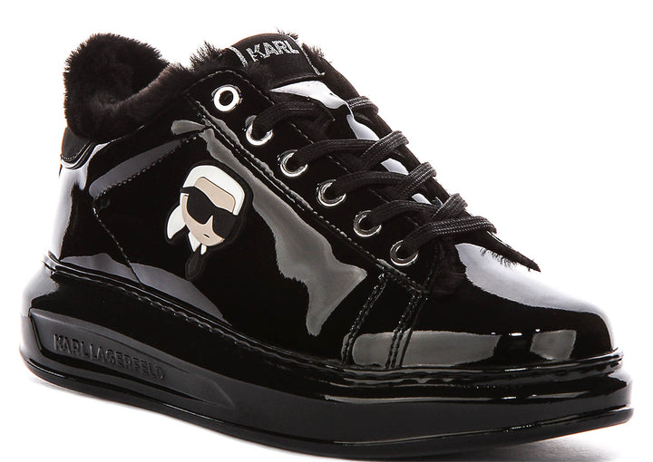 Karl Lagerfeld Kapri NFT Shine In Black Patent For Women