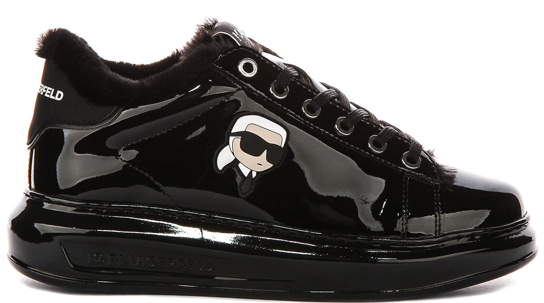 Karl Lagerfeld Kapri NFT Shine In Black Patent For Women