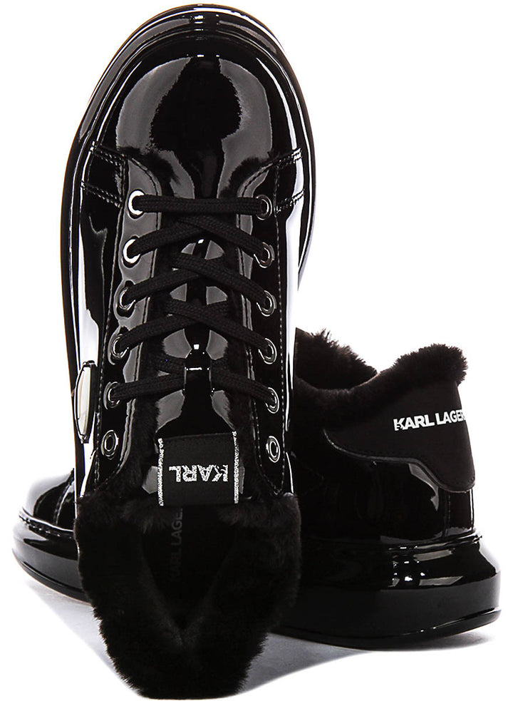 Karl Lagerfeld Kapri NFT Shine In Black Patent For Women