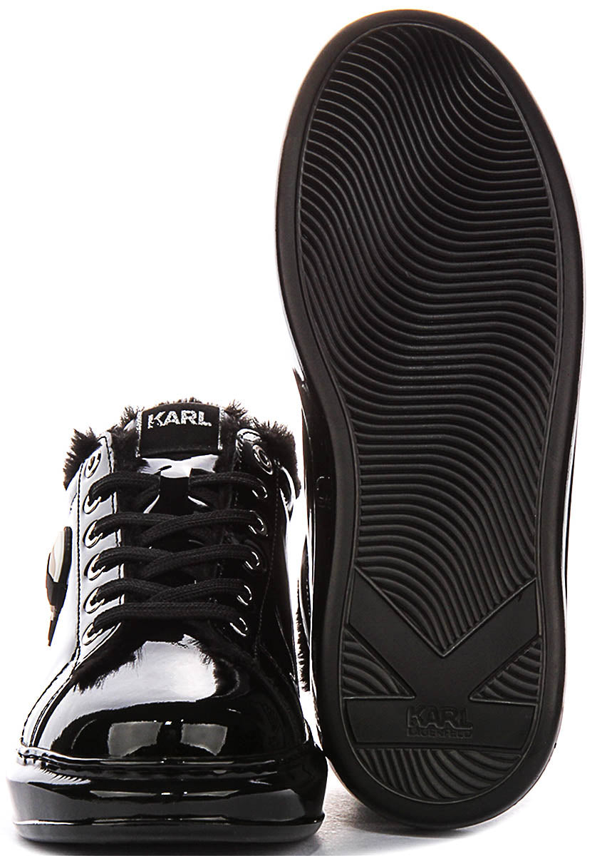 Karl Lagerfeld Kapri NFT Shine In Black Patent For Women