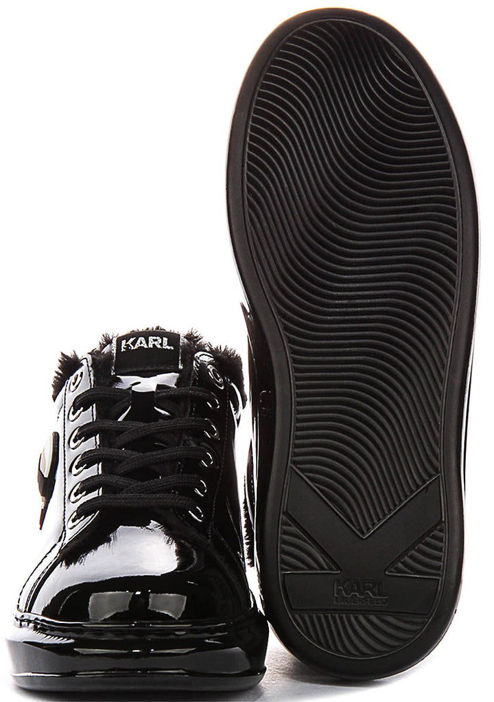 Karl Lagerfeld Kapri NFT Shine In Black Patent For Women