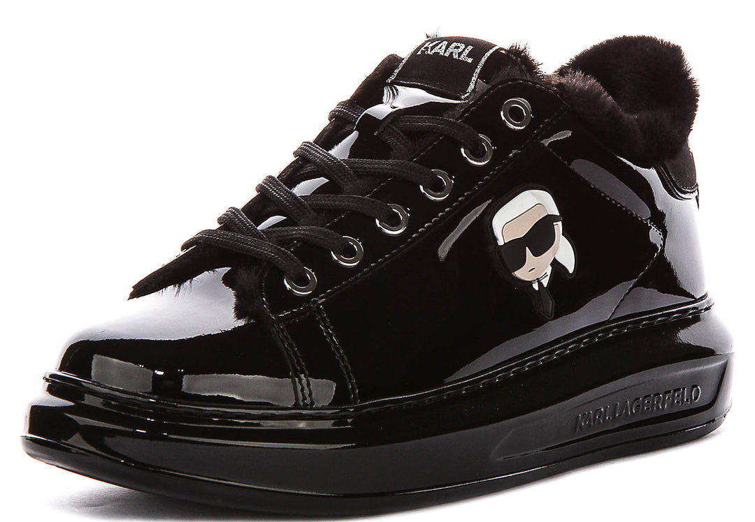 Karl Lagerfeld Kapri NFT Shine In Black Patent For Women
