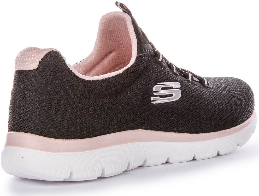 Skechers Summits Artist In Black Pink For Women