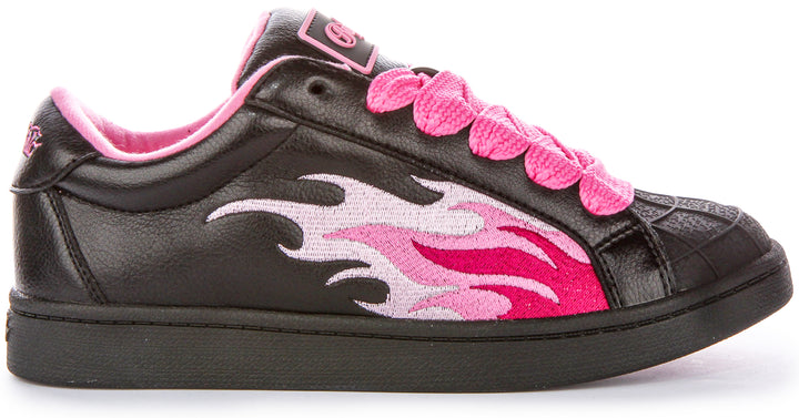 Sneakers vegane Buffalo Liberty Women's in nero rosa