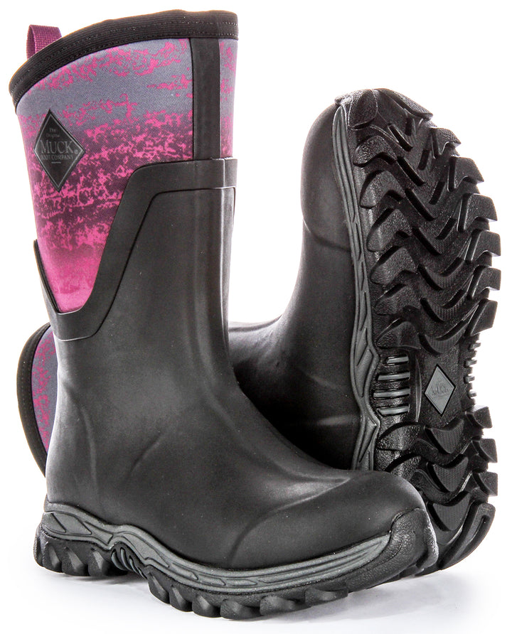 Muck W Arctic Sport Mid 2 In Black Pink For Women