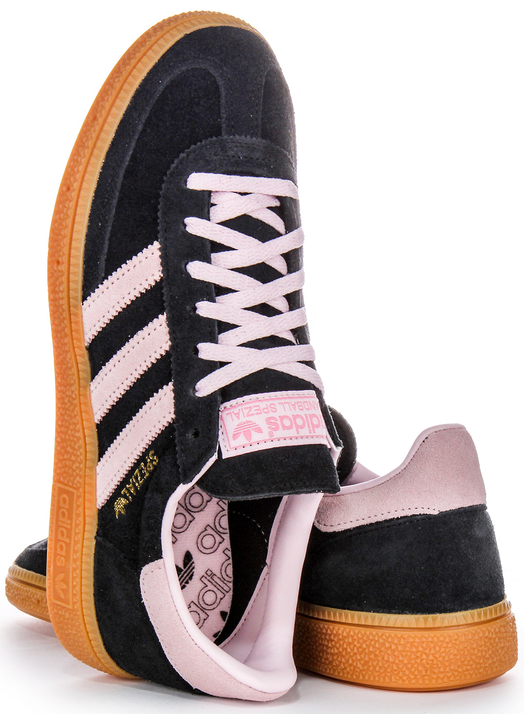 Adidas Handball Spezial In Black Pink For Women Lace up Trainers