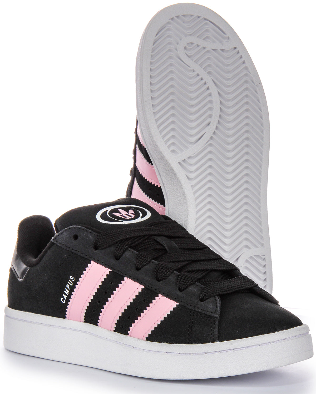 Adidas Campus 00S Wildleder Ledersneaker in Schwarz Pink