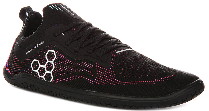 Vivobarefoot Primus Lite Knit In Black Pink For Women