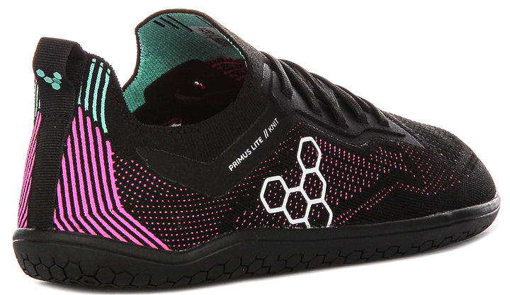 Vivobarefoot Primus Lite Knit In Black Pink For Women