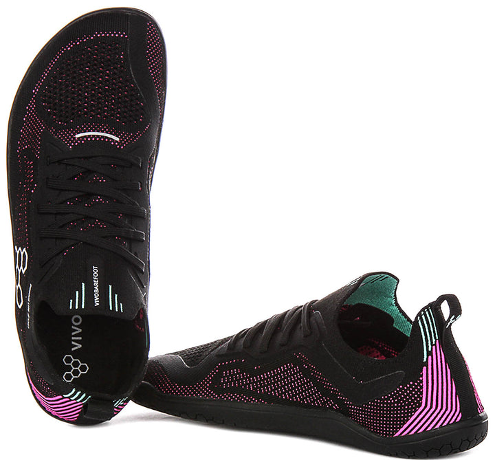 Vivobarefoot Primus Lite Knit In Black Pink For Women
