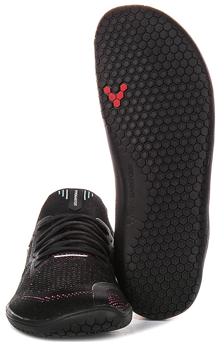 Vivobarefoot Primus Lite Knit In Black Pink For Women