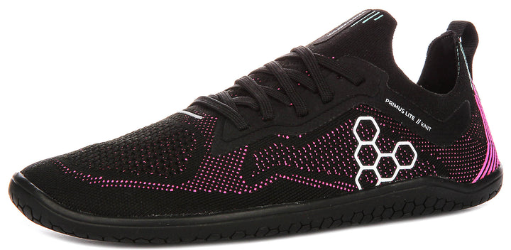 Vivobarefoot Primus Lite Knit In Black Pink For Women