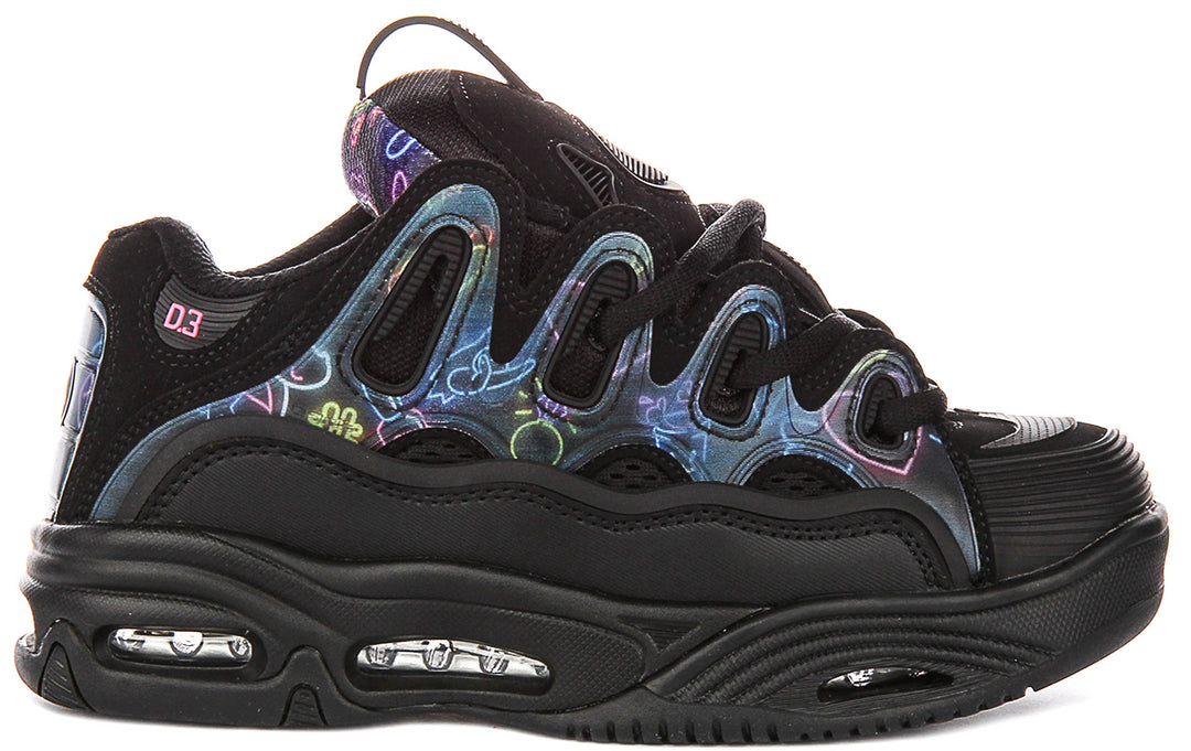 Osiris D3 2001 In Black Pink For Men