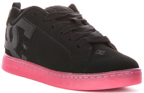 Dc Shoes Court Graffik In Black Pink For Women