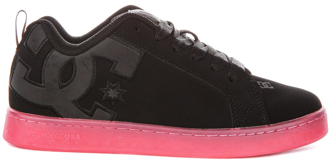 Dc Shoes Court Graffik In Black Pink For Women