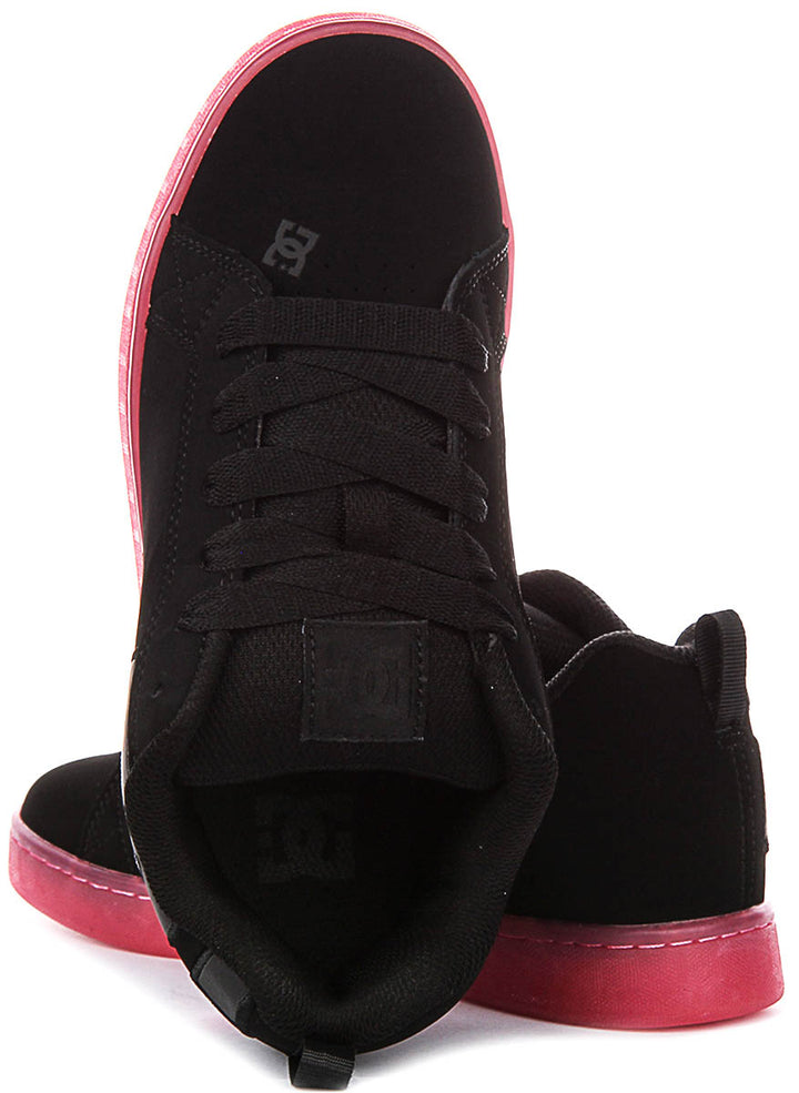 Dc Shoes Court Graffik In Black Pink For Women