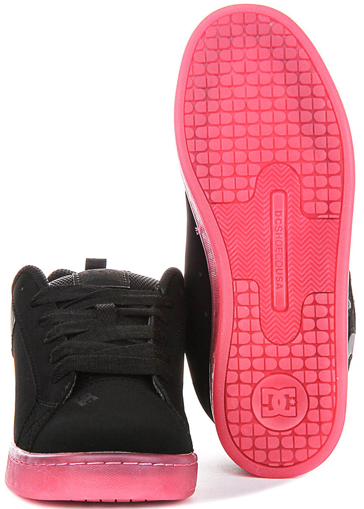 Dc Shoes Court Graffik In Black Pink For Women