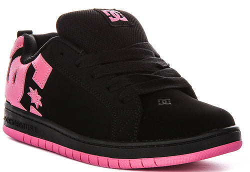 Dc Shoes Court Graffik In Black Pink For Youth
