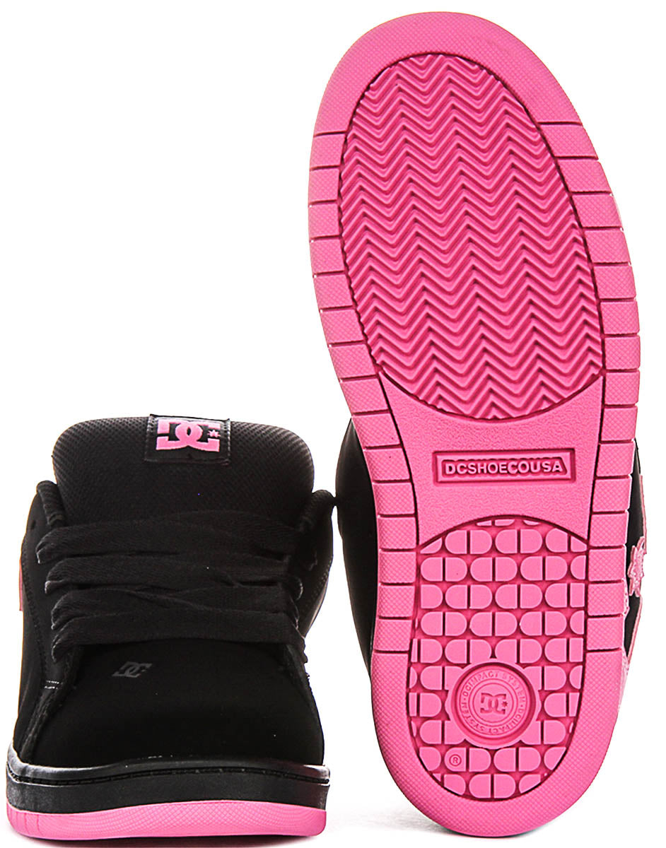 Dc Shoes Court Graffik In Black Pink For Youth