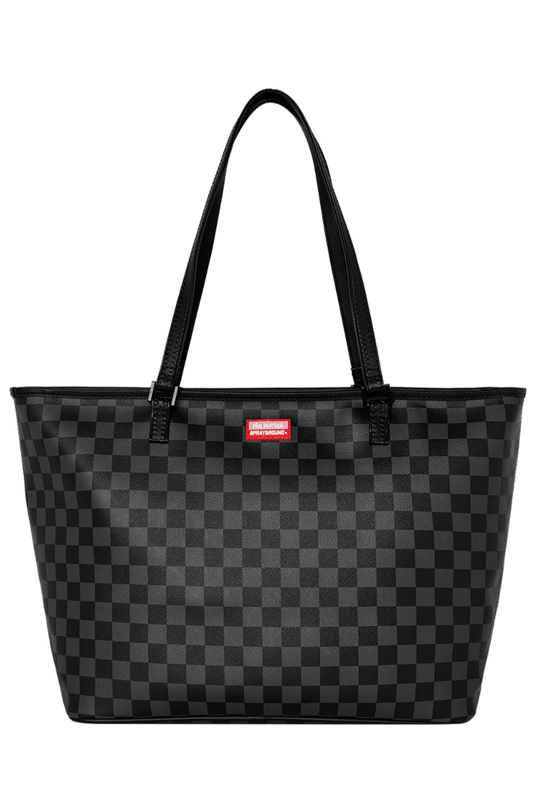 Sprayground Pink Panther Diamond Shark Tote In Black Pink