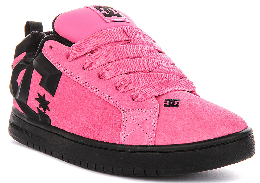 DC Shoes Court Graffik Bevel In Black Pink For Men