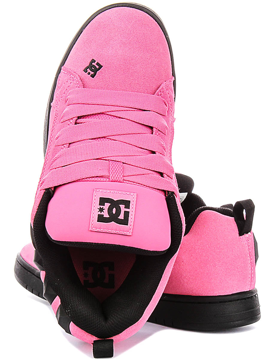 DC Shoes Court Graffik Bevel In Black Pink For Men