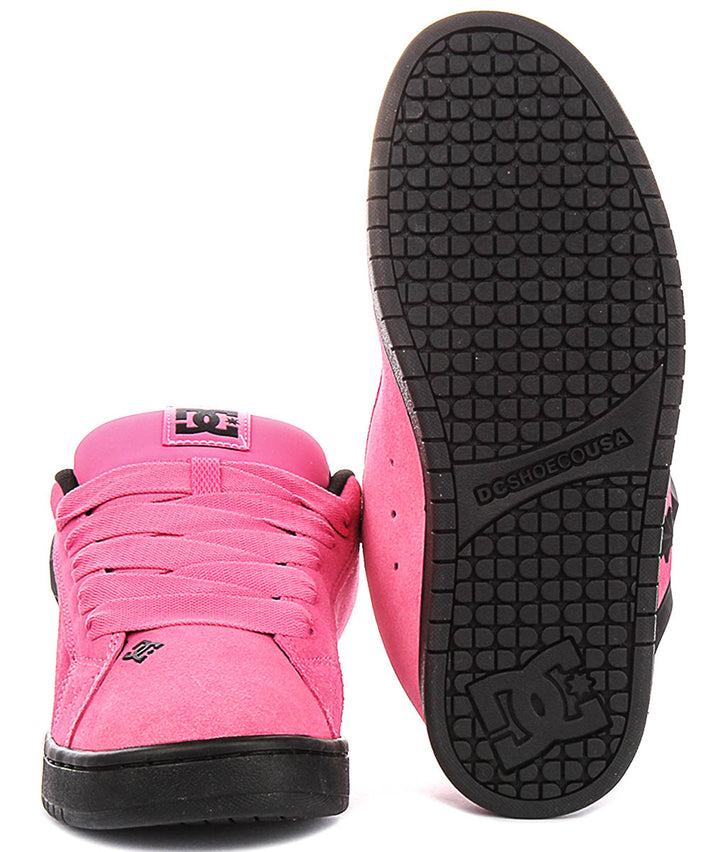 DC Shoes Court Graffik Bevel In Black Pink For Men