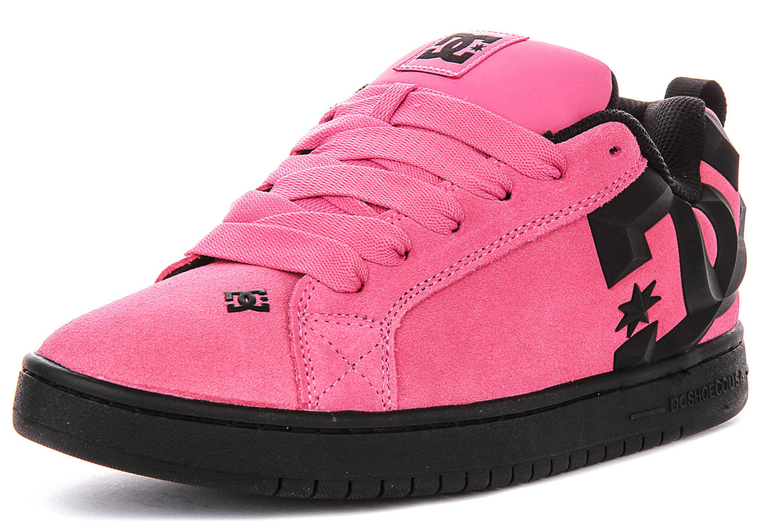 DC Shoes Court Graffik Bevel In Black Pink For Men