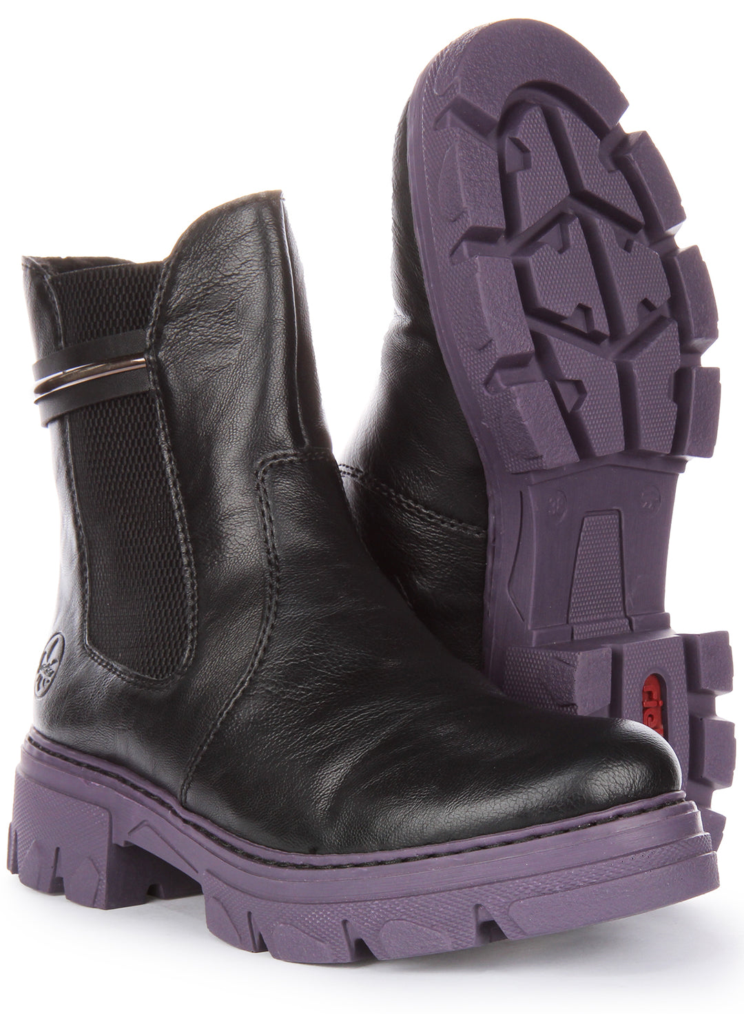 Rieker 74690-00 In Black Purple For Women