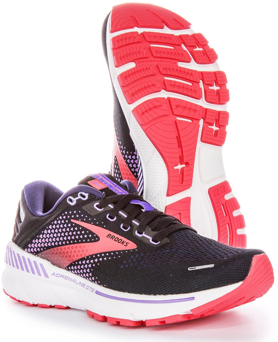 Brooks Adrenaline Gts in Schwarz Lila für Damen