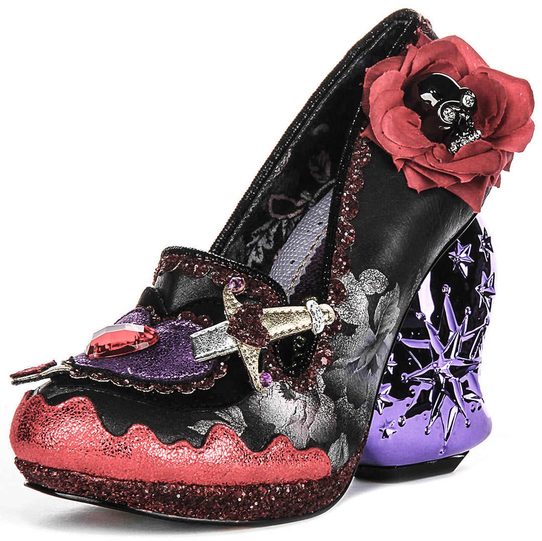 Irregular Choice Heart Breaker In Black Purple For Women