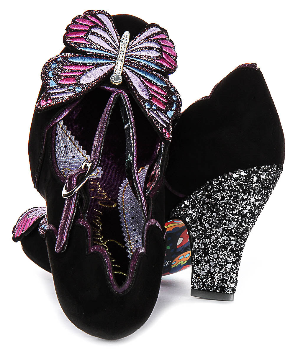 Irregular Choice Moth To A Flame In Black Purple For Women