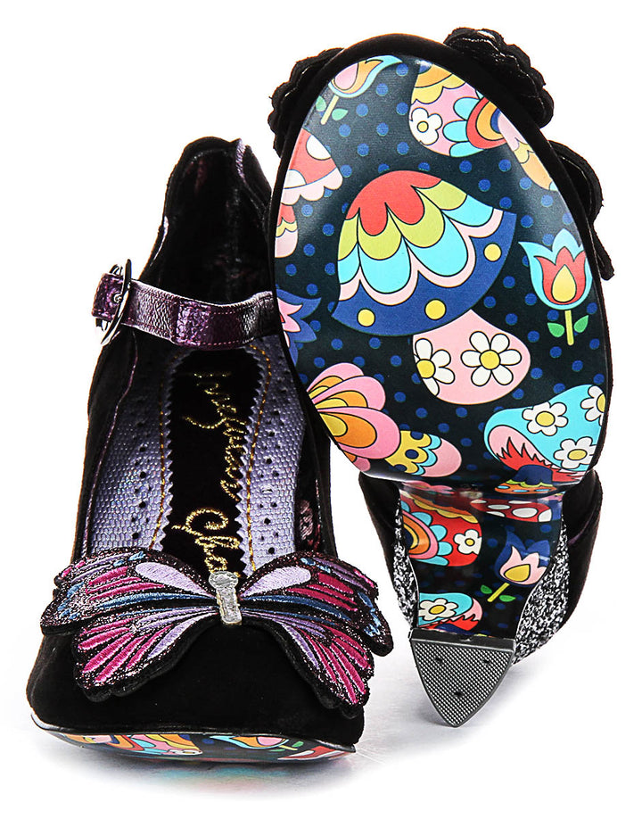 Irregular Choice Moth To A Flame In Black Purple For Women