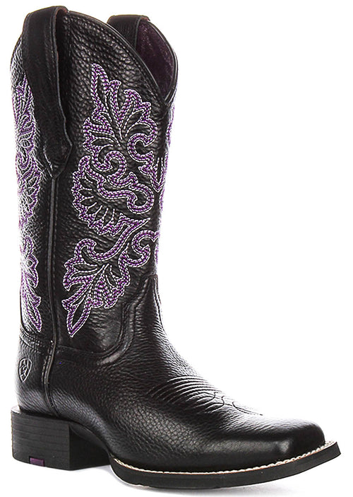 Ariat Round Up Stretch In Black Purple For Women