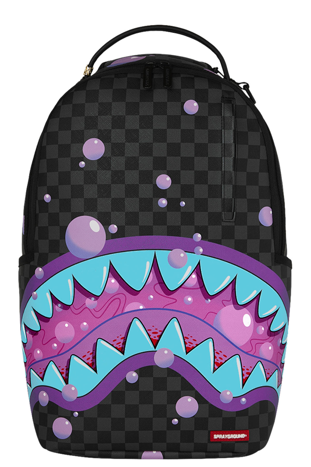 Sprayground Purple Slime Shark Backpack In Black Purple