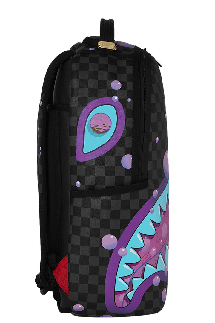 Sprayground Purple Slime Shark Backpack In Black Purple