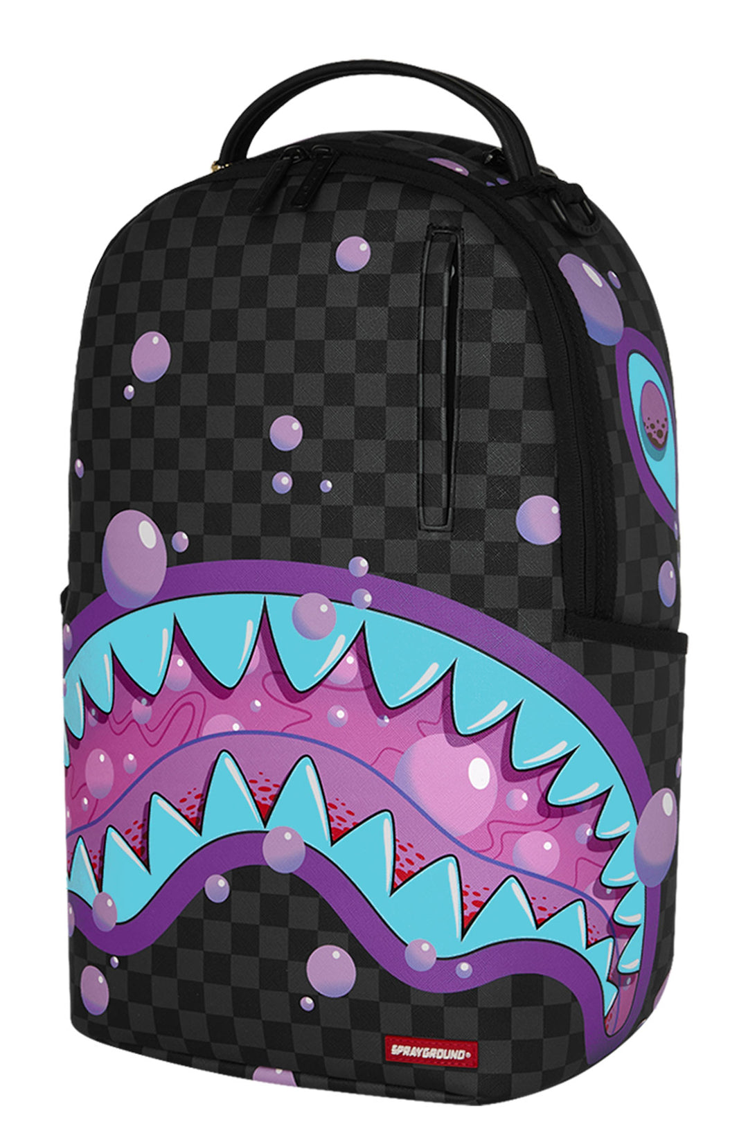 Sprayground Purple Slime Shark Backpack In Black Purple