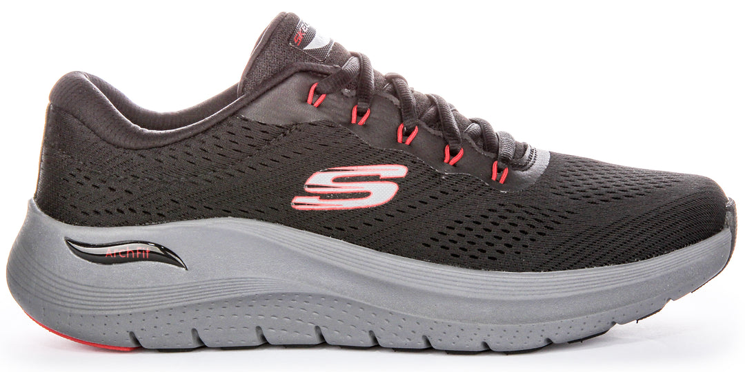 Skechers Arch Fit 2.0 Trainer In Black Red For Men
