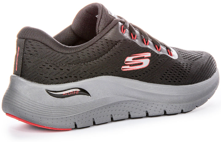 Skechers Arch Fit 2.0 Trainer In Black Red For Men