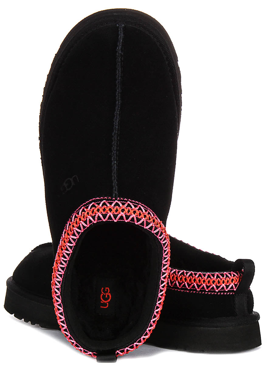 Ugg Australia K Tazz In Black Red For Junior