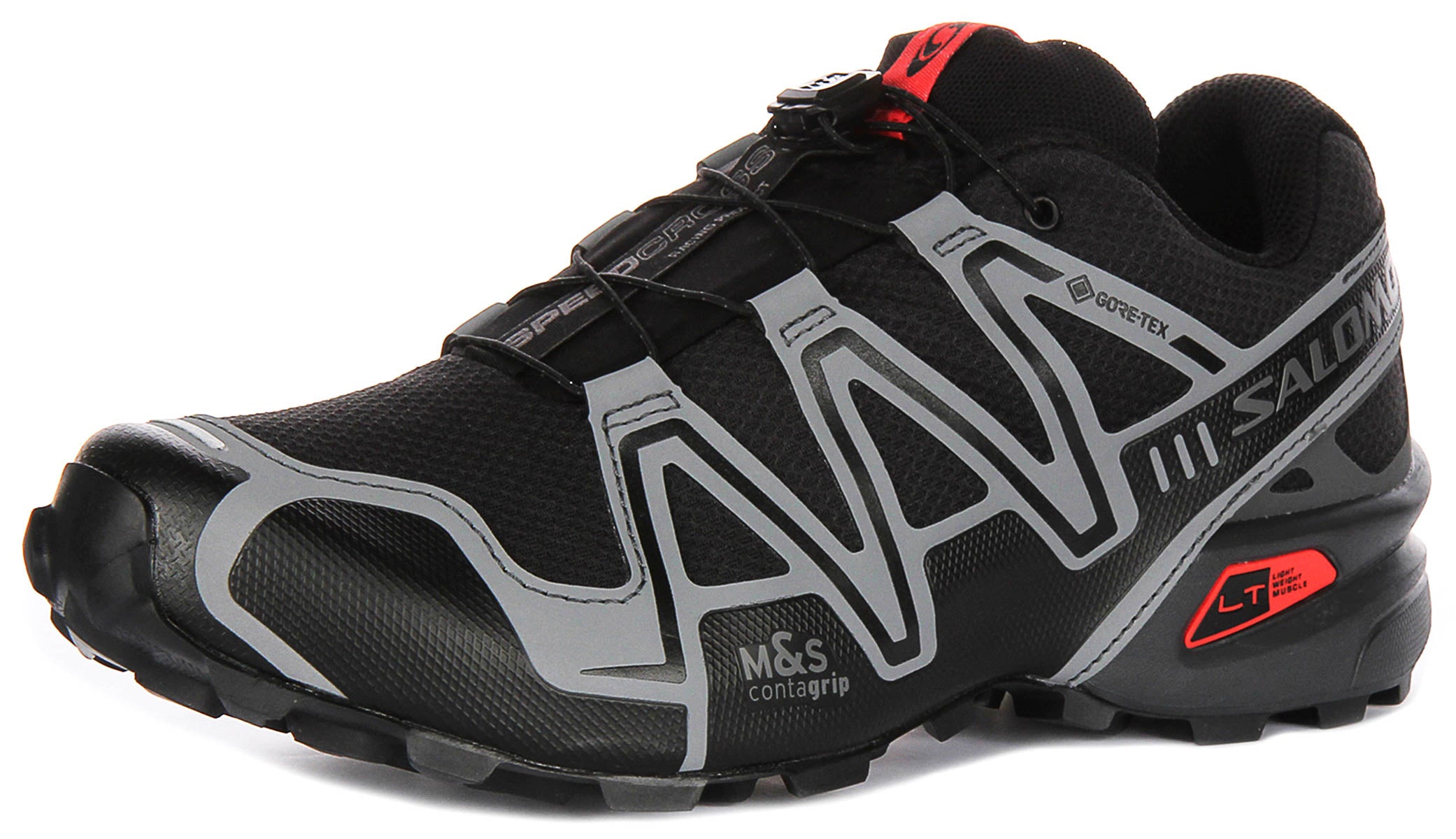 Salomon Speedcross 3 Gortex In Black Red | Hiker Trainers – 4feetshoes